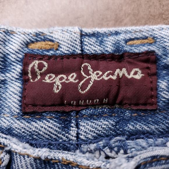 Pepe Betty Jeans Women 7 Blue High Rise Slim Retro Grunge Classic 90s Inspired - Picture 10 of 16